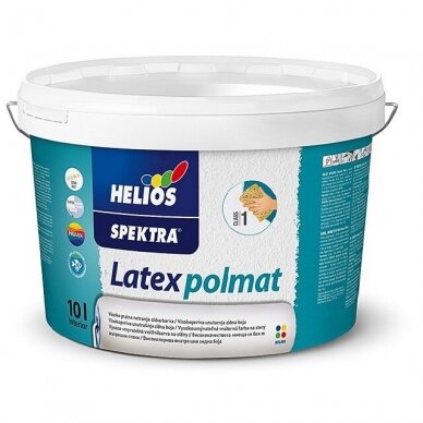 HELIOS balti dažai vidaus sienoms SPEKTRA LATEX SEMI MATT