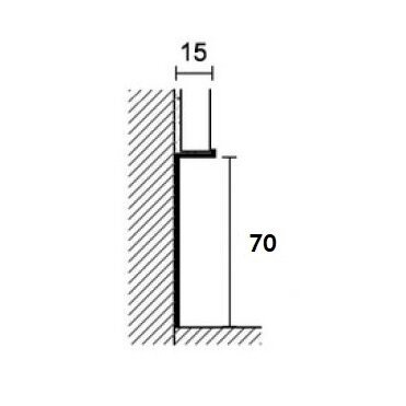 Įleidžiamas į sieną profiliuotis 100/70