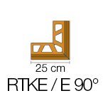 Ārējais leņķis BARA-RTKE/E 90° profilam BARA-RTKE 23